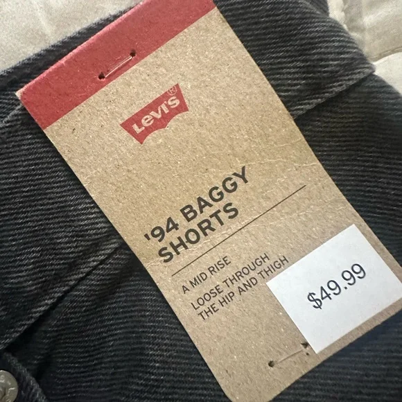 Levi's Dark Gray Baggy Shorts - Picture 2 of 4